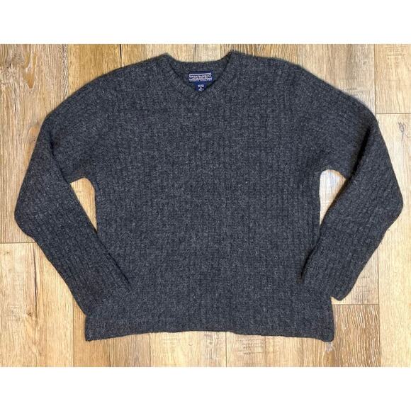 Newton Trading Co. 100% Shetland Wool Sweater Men’s X-Large Gray Grandpa Preppy - Picture 1 of 7